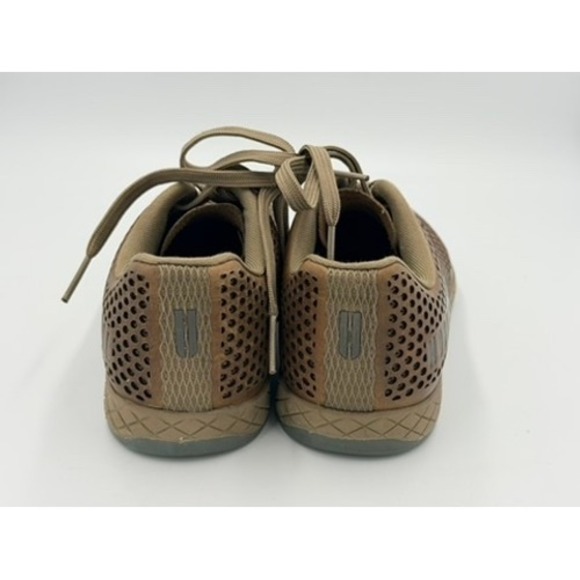 NOBULL Perforated Leather Training Shoes Mens 6.5 Womens 8 Sand Tan Low Top